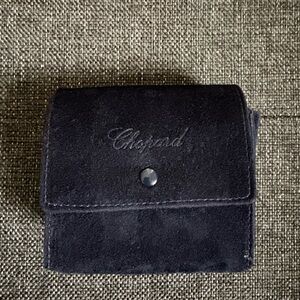 Chopard Midnight Blue Suede Pouch